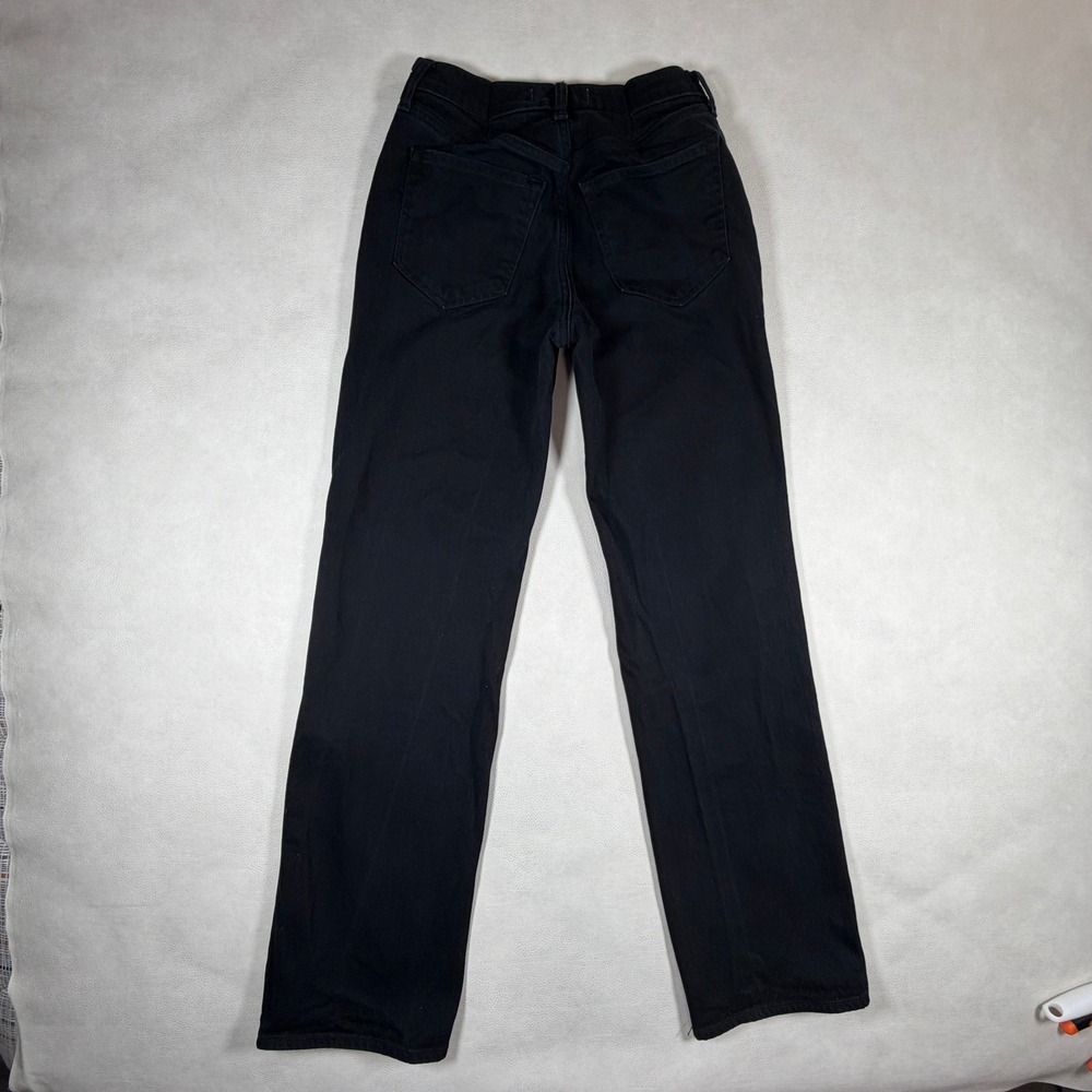 Abercrombie & Fitch High Rise 90s Relaxed Jeans Black Size 26 Long Straight Leg - Picture 8 of 10